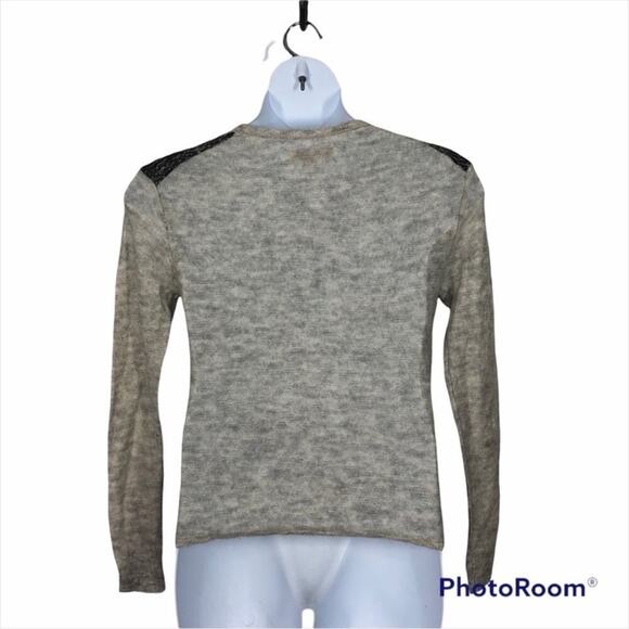 Ann Taylor LOFT Mohair Blend Crew Neck Grey Sweater Size Medium - Picture 8 of 16